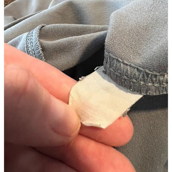 BEYOND YOGA Fold Over Waist Wide Leg Cropped Leggings L Gray Workout Gym Comfy - Picture 7 of 7